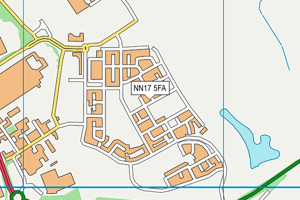 NN17 5FA map - OS VectorMap District (Ordnance Survey)