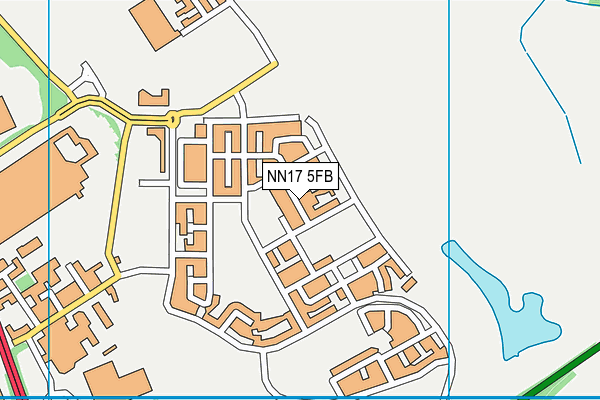 NN17 5FB map - OS VectorMap District (Ordnance Survey)