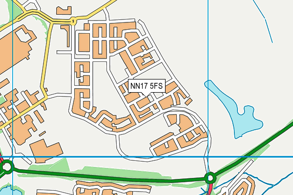 NN17 5FS map - OS VectorMap District (Ordnance Survey)