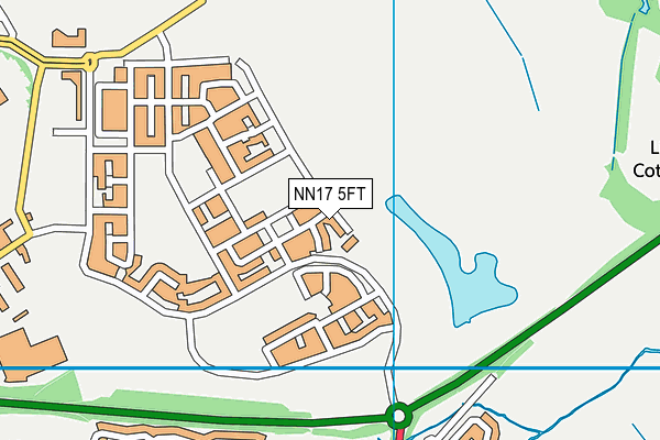 NN17 5FT map - OS VectorMap District (Ordnance Survey)
