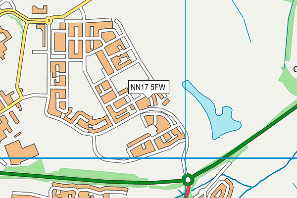 NN17 5FW map - OS VectorMap District (Ordnance Survey)