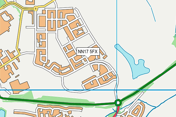 NN17 5FX map - OS VectorMap District (Ordnance Survey)