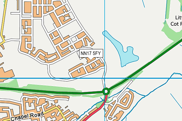 NN17 5FY map - OS VectorMap District (Ordnance Survey)