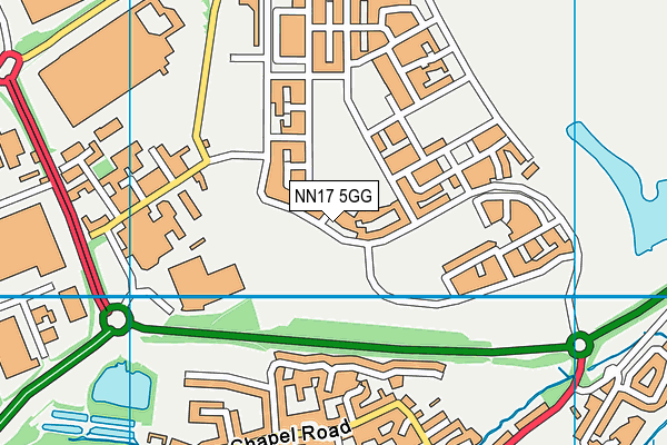 NN17 5GG map - OS VectorMap District (Ordnance Survey)