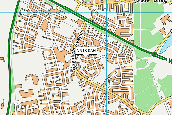 NN18 0AH map - OS VectorMap District (Ordnance Survey)