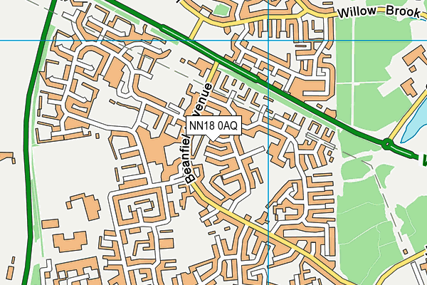NN18 0AQ map - OS VectorMap District (Ordnance Survey)