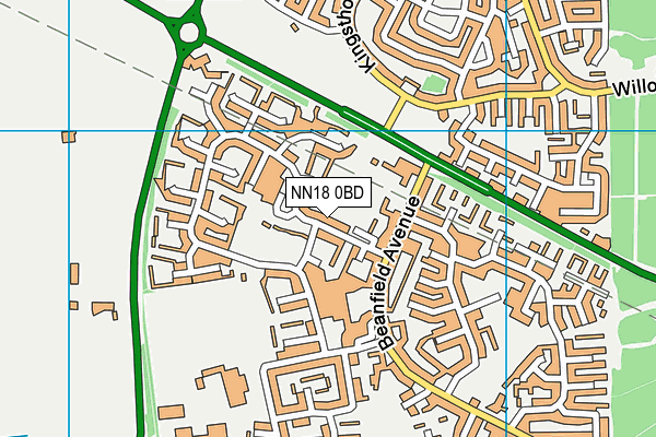 NN18 0BD map - OS VectorMap District (Ordnance Survey)