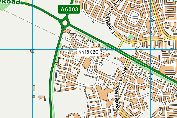 NN18 0BG map - OS VectorMap District (Ordnance Survey)