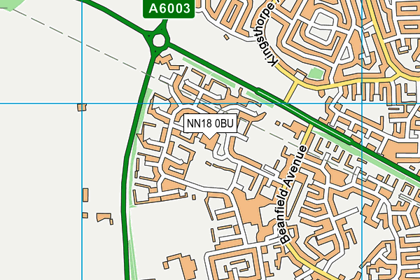 NN18 0BU map - OS VectorMap District (Ordnance Survey)