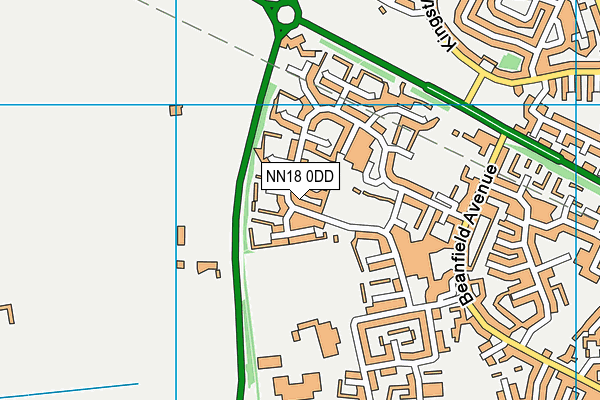 NN18 0DD map - OS VectorMap District (Ordnance Survey)