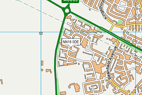 NN18 0DE map - OS VectorMap District (Ordnance Survey)