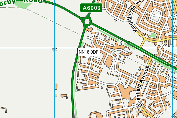 NN18 0DF map - OS VectorMap District (Ordnance Survey)