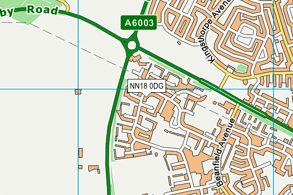 NN18 0DG map - OS VectorMap District (Ordnance Survey)
