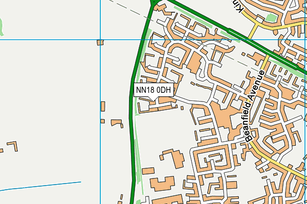 NN18 0DH map - OS VectorMap District (Ordnance Survey)