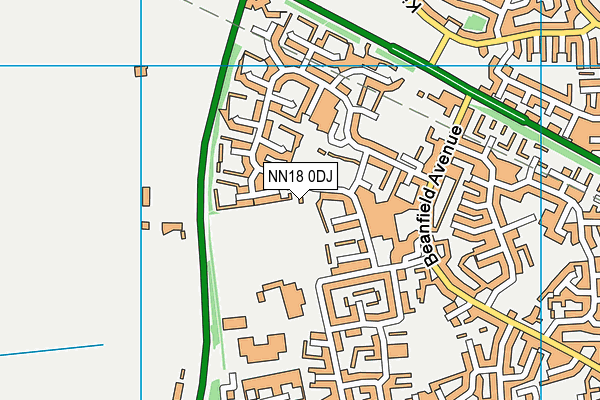 NN18 0DJ map - OS VectorMap District (Ordnance Survey)