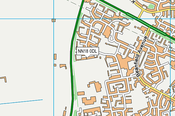 NN18 0DL map - OS VectorMap District (Ordnance Survey)