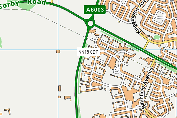 NN18 0DP map - OS VectorMap District (Ordnance Survey)