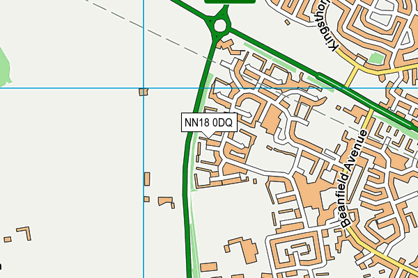 NN18 0DQ map - OS VectorMap District (Ordnance Survey)