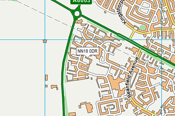NN18 0DR map - OS VectorMap District (Ordnance Survey)