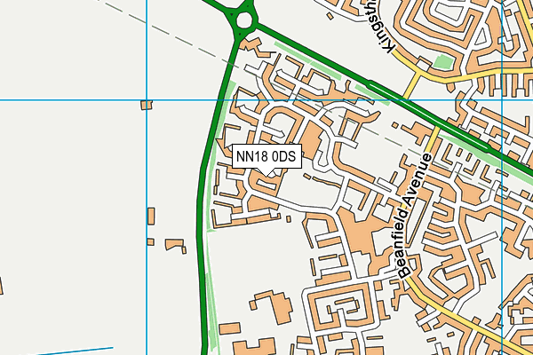 NN18 0DS map - OS VectorMap District (Ordnance Survey)