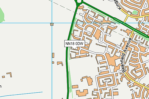 NN18 0DW map - OS VectorMap District (Ordnance Survey)