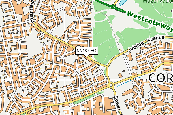 NN18 0EG map - OS VectorMap District (Ordnance Survey)