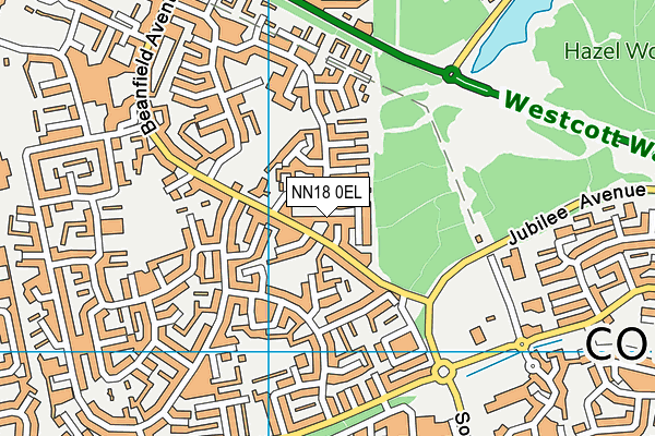 NN18 0EL map - OS VectorMap District (Ordnance Survey)