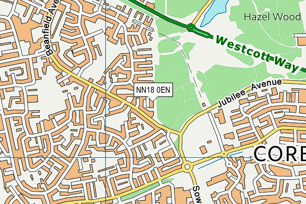NN18 0EN map - OS VectorMap District (Ordnance Survey)