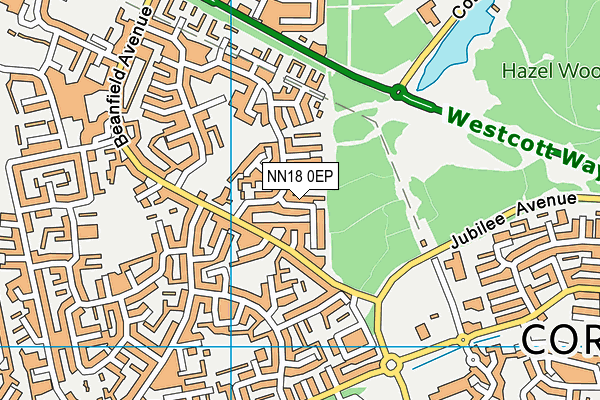 NN18 0EP map - OS VectorMap District (Ordnance Survey)