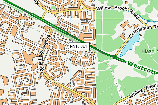 NN18 0EY map - OS VectorMap District (Ordnance Survey)