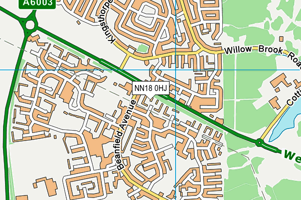 NN18 0HJ map - OS VectorMap District (Ordnance Survey)