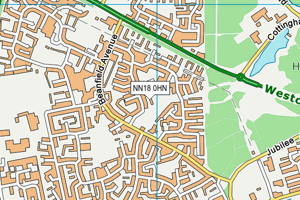 NN18 0HN map - OS VectorMap District (Ordnance Survey)