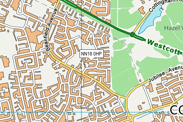 NN18 0HP map - OS VectorMap District (Ordnance Survey)