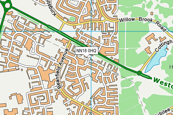 NN18 0HQ map - OS VectorMap District (Ordnance Survey)