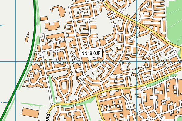 NN18 0JF map - OS VectorMap District (Ordnance Survey)