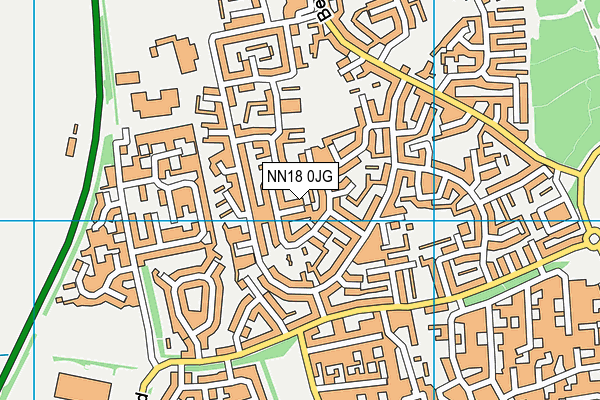 NN18 0JG map - OS VectorMap District (Ordnance Survey)