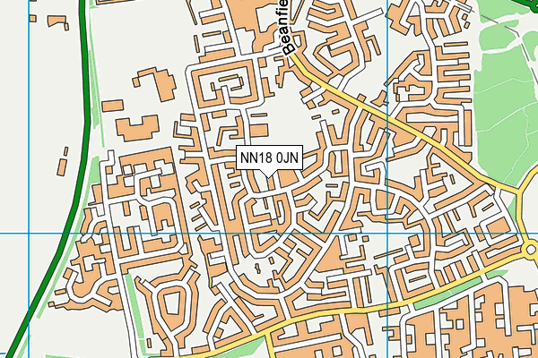 NN18 0JN map - OS VectorMap District (Ordnance Survey)