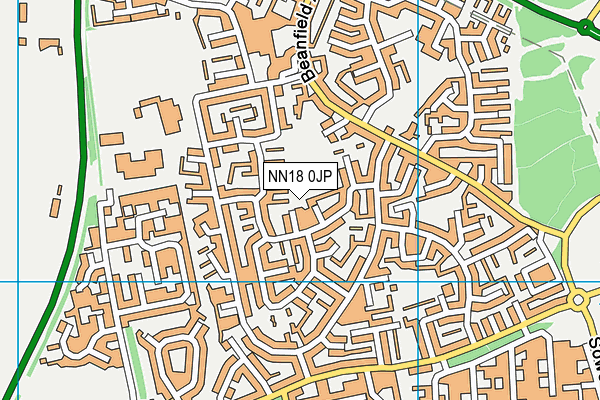 NN18 0JP map - OS VectorMap District (Ordnance Survey)