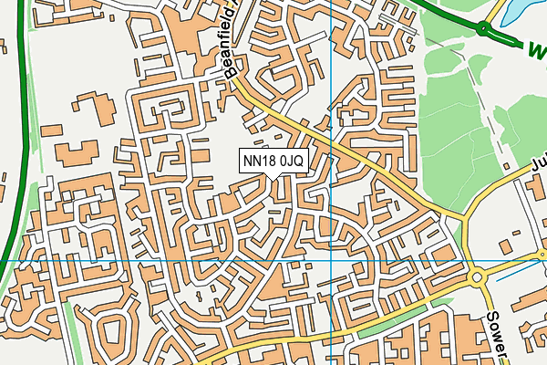 NN18 0JQ map - OS VectorMap District (Ordnance Survey)