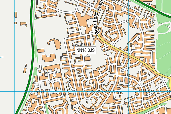 NN18 0JS map - OS VectorMap District (Ordnance Survey)