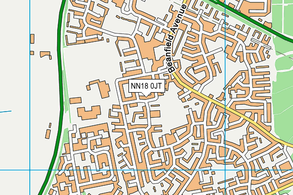 NN18 0JT map - OS VectorMap District (Ordnance Survey)