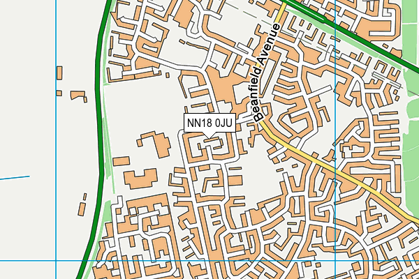 NN18 0JU map - OS VectorMap District (Ordnance Survey)