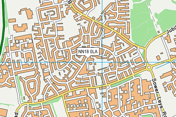 NN18 0LA map - OS VectorMap District (Ordnance Survey)