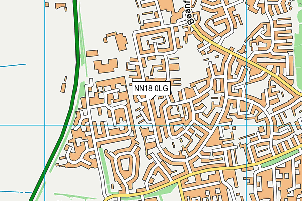 NN18 0LG map - OS VectorMap District (Ordnance Survey)