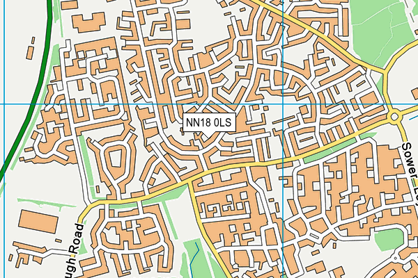 NN18 0LS map - OS VectorMap District (Ordnance Survey)