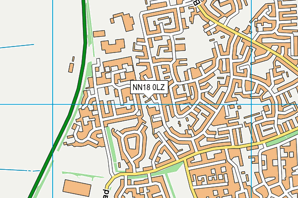 NN18 0LZ map - OS VectorMap District (Ordnance Survey)