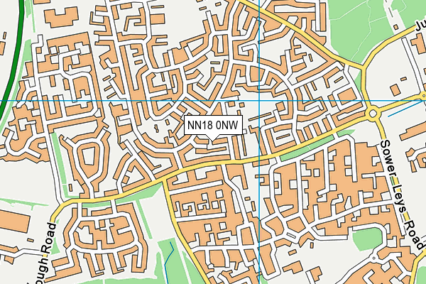 NN18 0NW map - OS VectorMap District (Ordnance Survey)