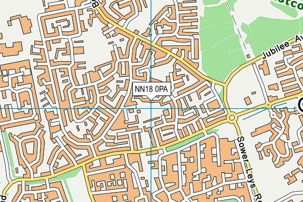 NN18 0PA map - OS VectorMap District (Ordnance Survey)
