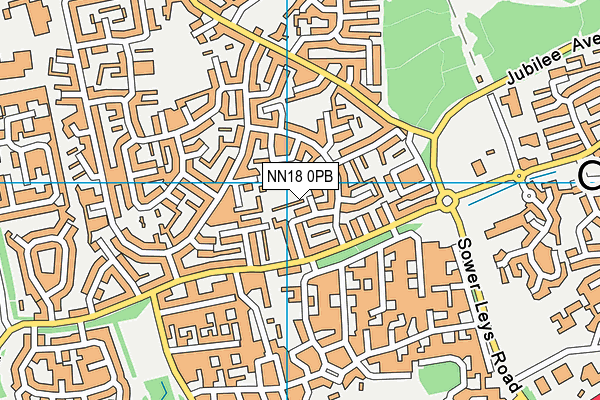 NN18 0PB map - OS VectorMap District (Ordnance Survey)