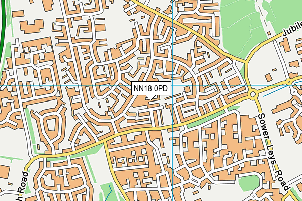 NN18 0PD map - OS VectorMap District (Ordnance Survey)